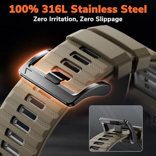 2 Pack Silicone Watch Bands Compatible with Garmin Fenix 8 Pro 51mm/7X Series Sp