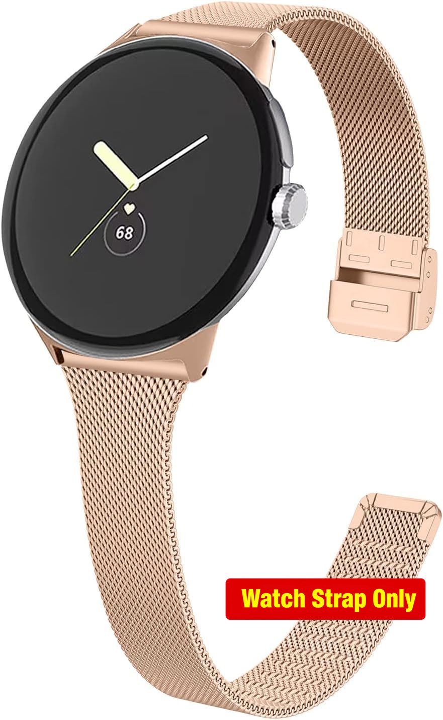 Slim Metal Strap Compatible with Google Pixel Watch 4 41mm Thin Mesh Loop