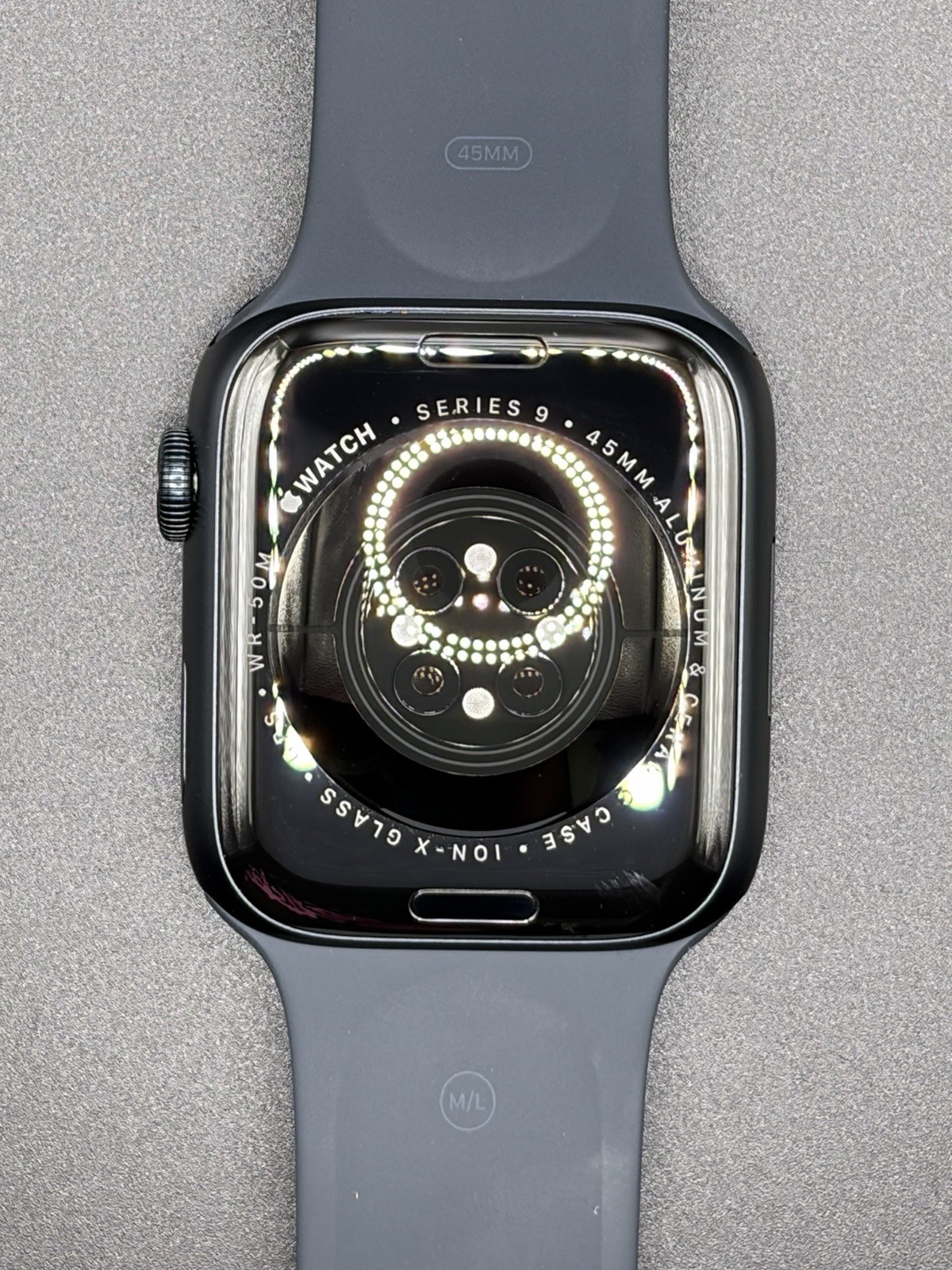 Apple Watch Series 9 45mm Aluminum Case with Sport Loop – Midnight