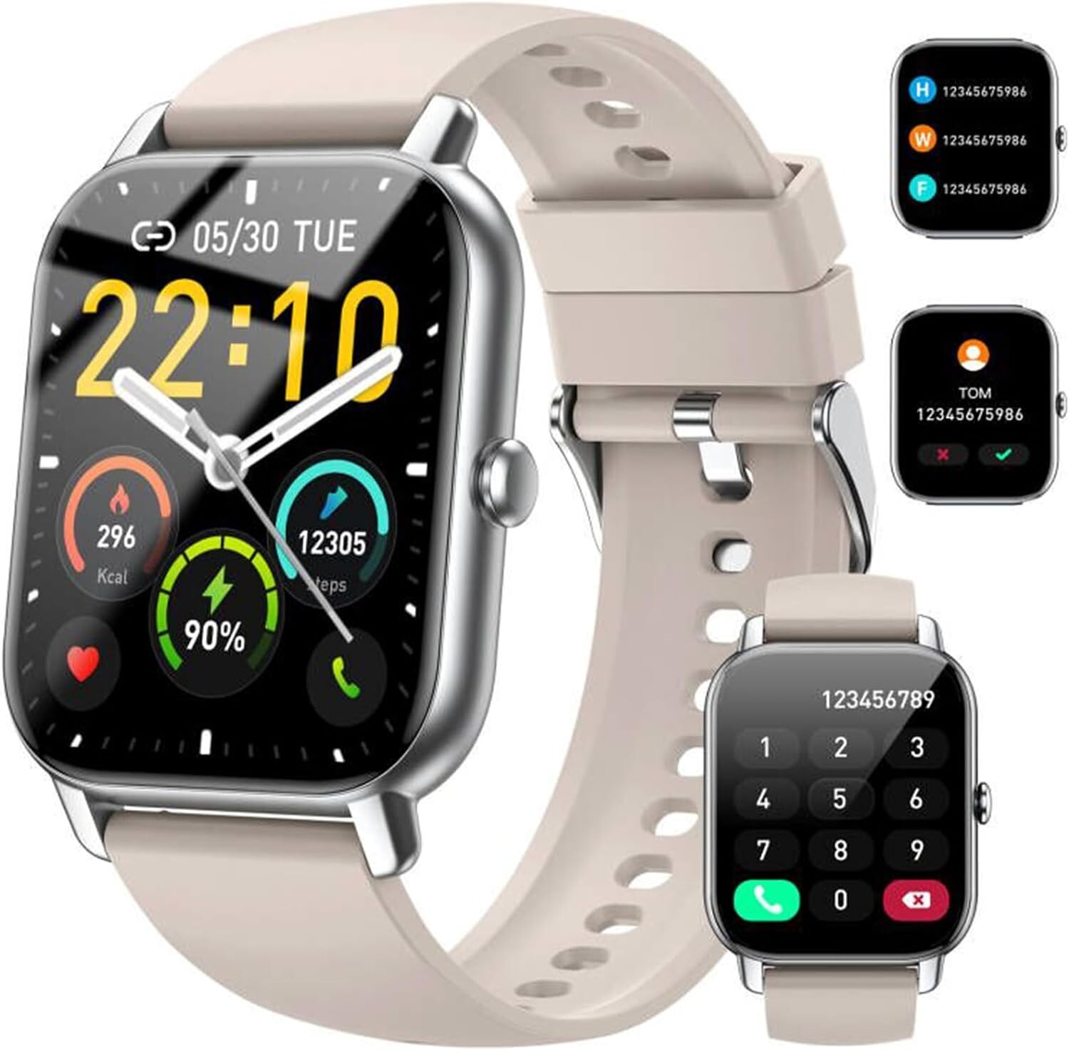 Nerunsa Smart Watch Android & IOS P66D White