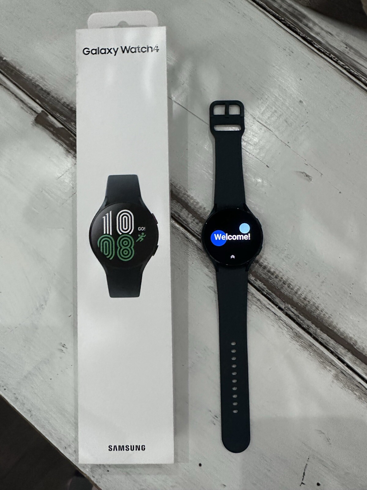 Samsung Galaxy Watch4 SM-R875 44mm Aluminum Case with Sport Band – Green…