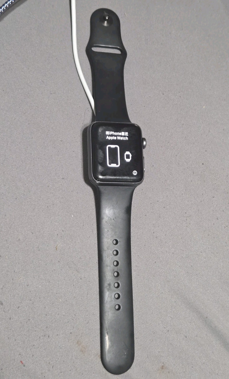 Apple Watch Only Series 3 42mm Alum Space Grey GPS Watch Unlocked VGUC Code C16