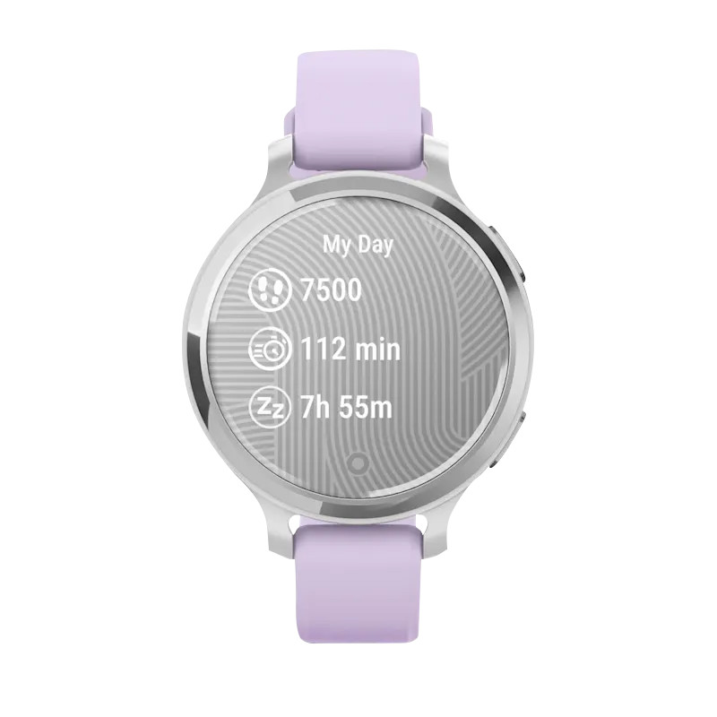 Garmin Lily 2 Active, Silver with Purple Jasmine Silicone Band (010-02891-01) *