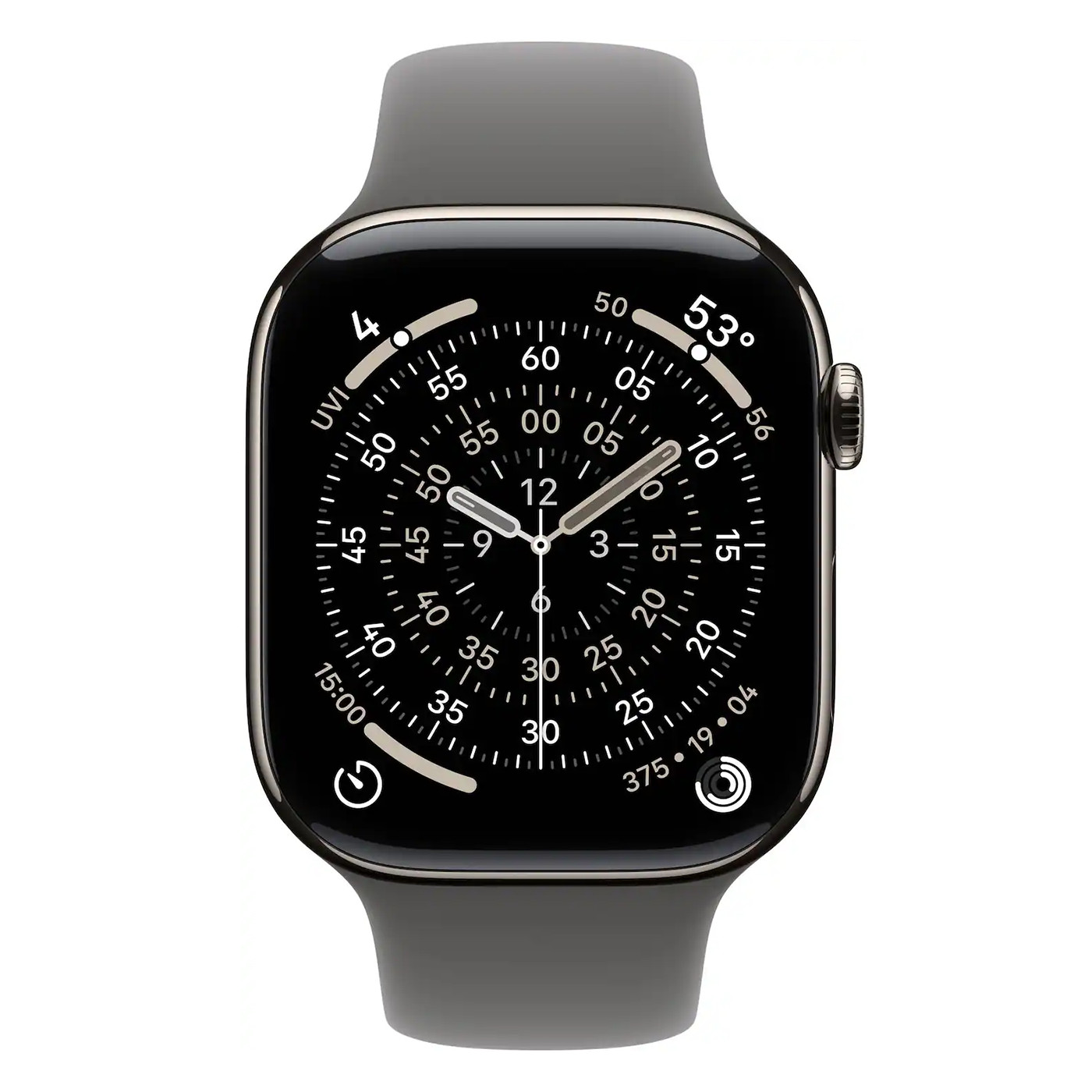Apple Watch Series 11 42mm Cell Natural Titanium w Stone Gray Band S/M MF8M4LW/A