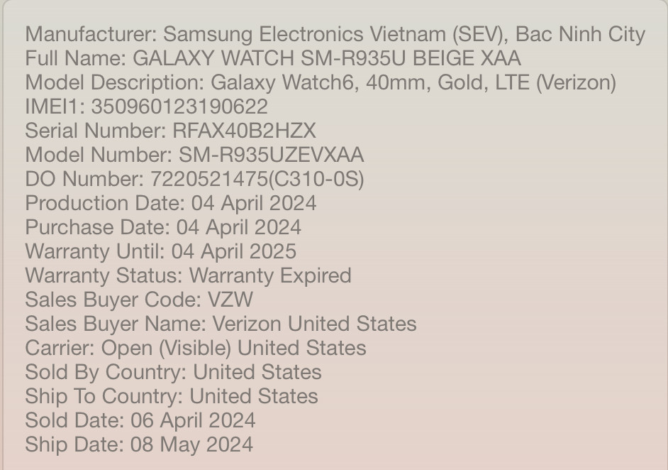 Samsung Galaxy Watch6 Smartwatch 40mm Gold SM-R935U GPS Cellular Watch #6