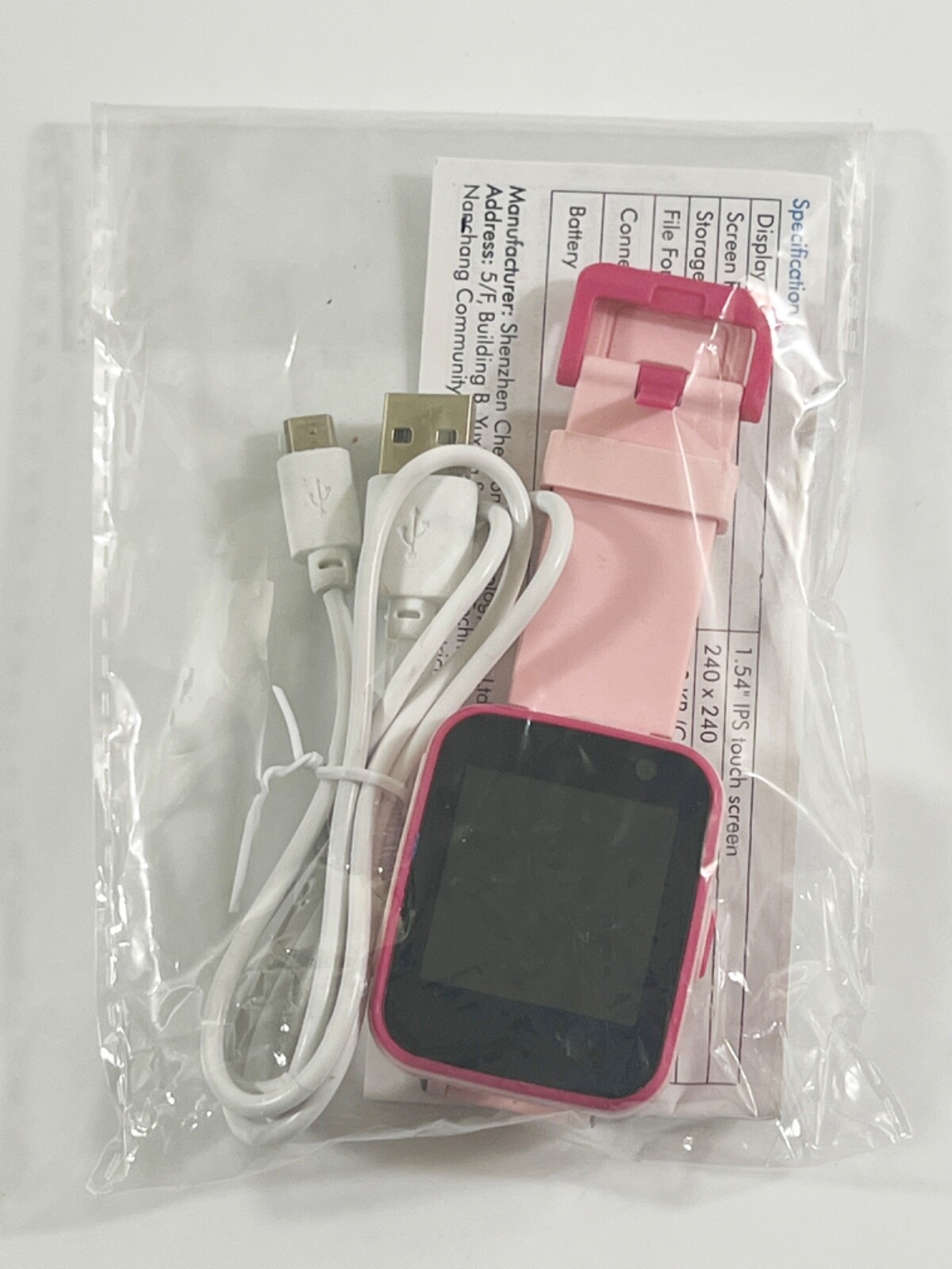 AGPTEK Kids Smart HD Duel Camera Watch Games MP3 Calculator Ages 3-12 Pink