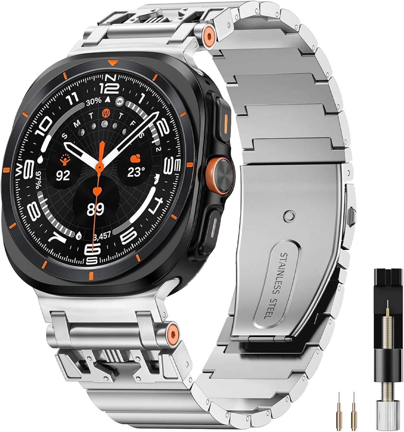Premium Stainless Steel Band For Samsung Galaxy Watch Ultra 47mm For Men & Women