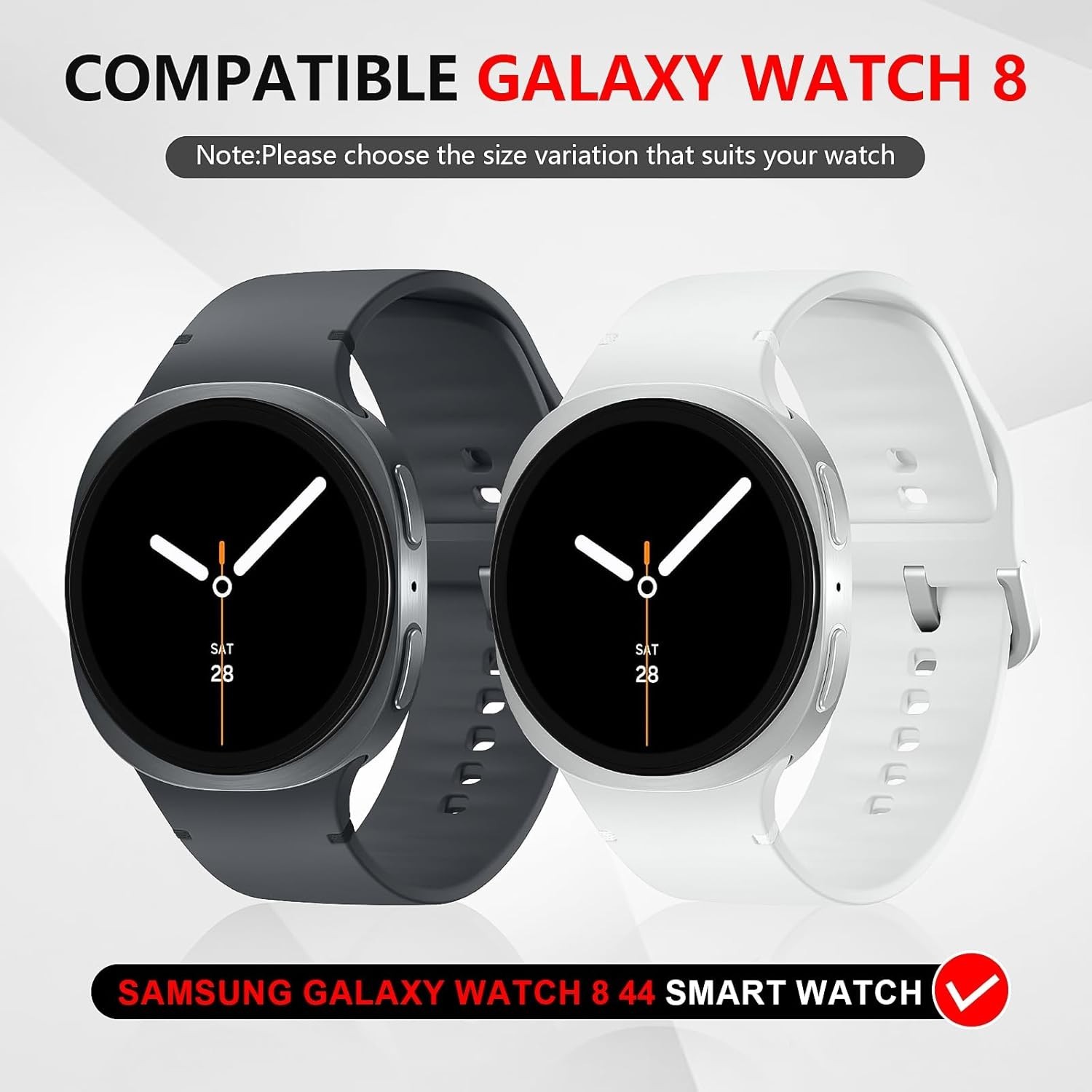 5+5 Pack Tempered Glass Screen Protector for Samsung Galaxy Watch 8 44mm Anti-Pe