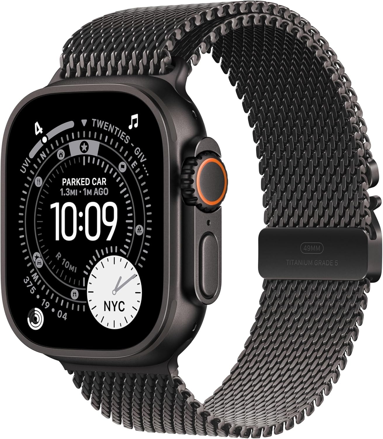 Apple Watch Ultra 3 49mm GPS + Cell Black Titanium w/ Milanese Loop L MF1T4LW/A