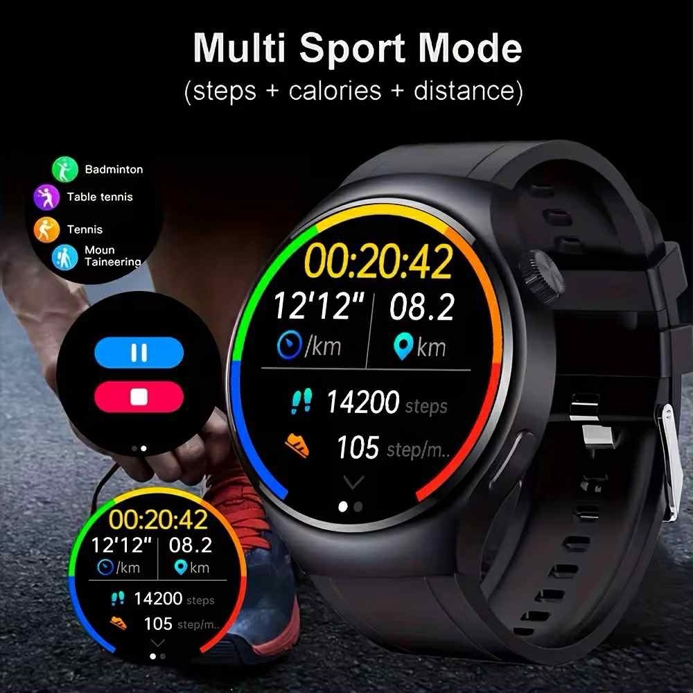 SENBONO Black Smart Watch Silicone Band Fitness Tracker Wireless Call