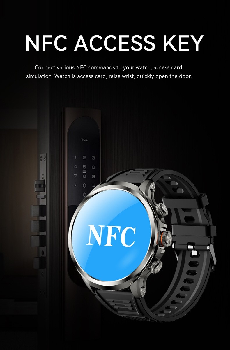 4G Amoled Smart Watch with SIM Card Slot Rotating Camera Phone Watch 1880mAh