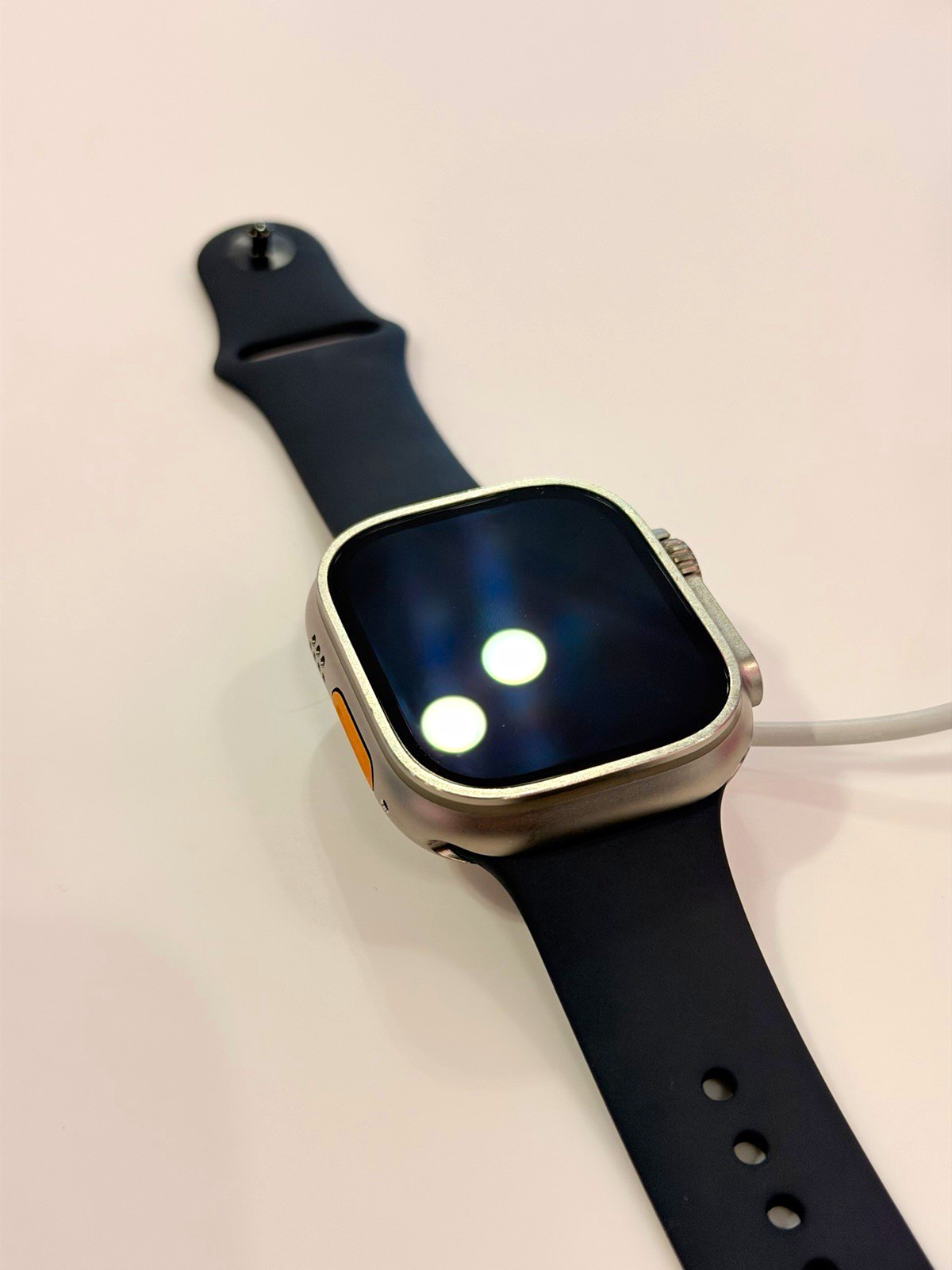 Apple Watch Ultra 2 49mm Titanium Silver Case Black Silicone Band LTE Unlocked