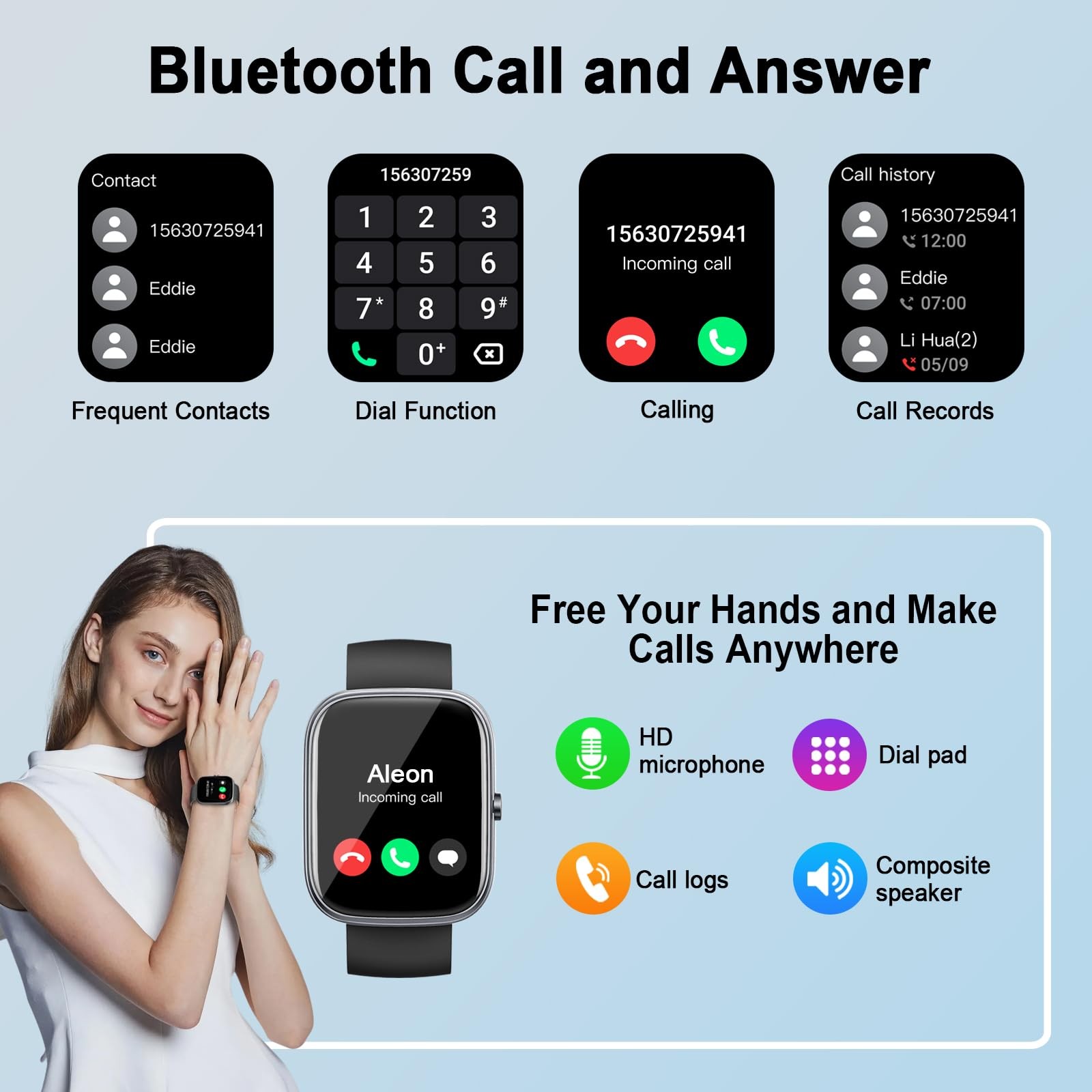 Smart Watch for Men Women (Answer/Make Call), 1.91″ HD Smartwatch with Heart …