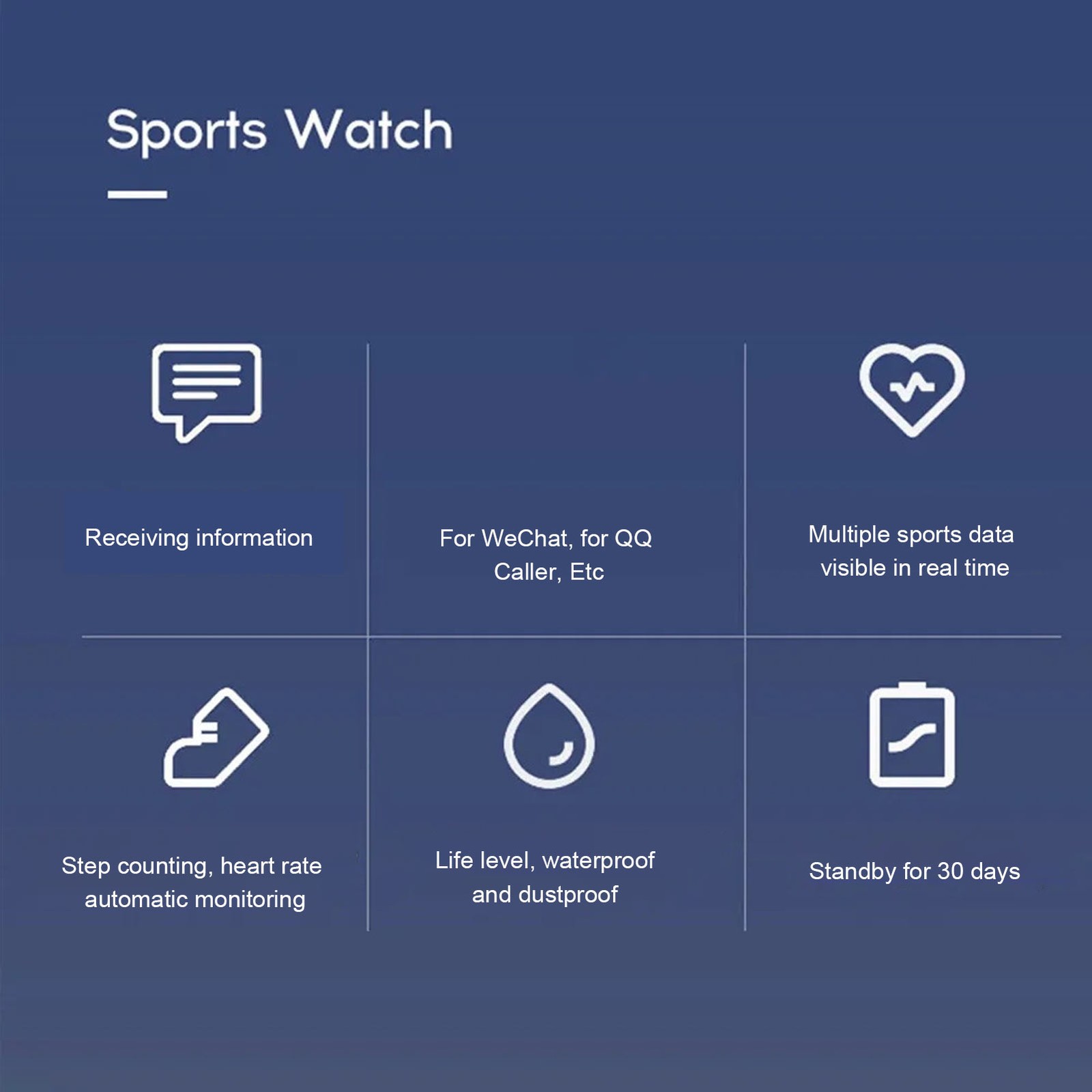 116 Plus Smart .3 Inch TFT Color Screen IP67 Waterproof Sports Smart