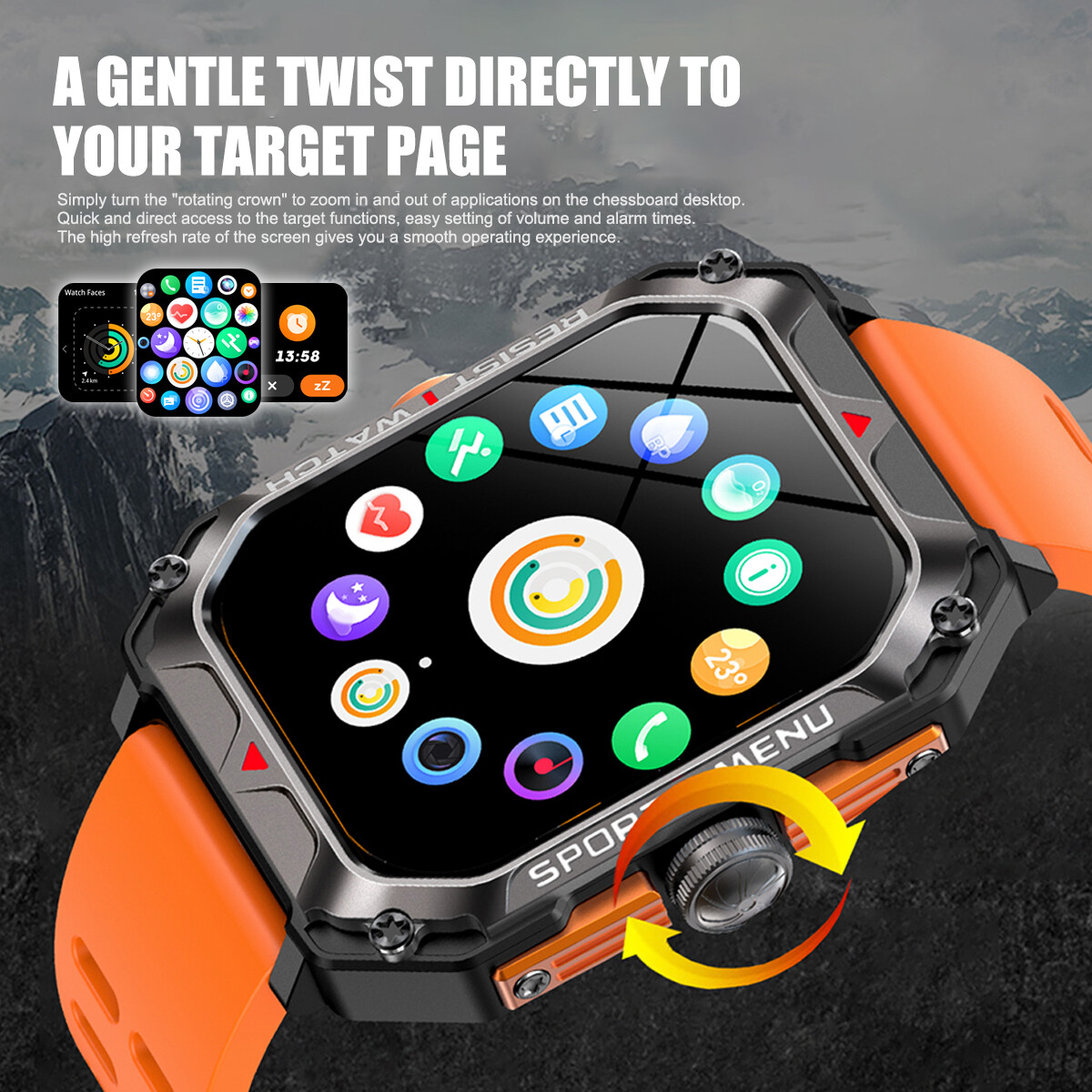 HD Screen Smart Watch Men Waterproof Smartwatch Bluetooth for iPhone Samsung US