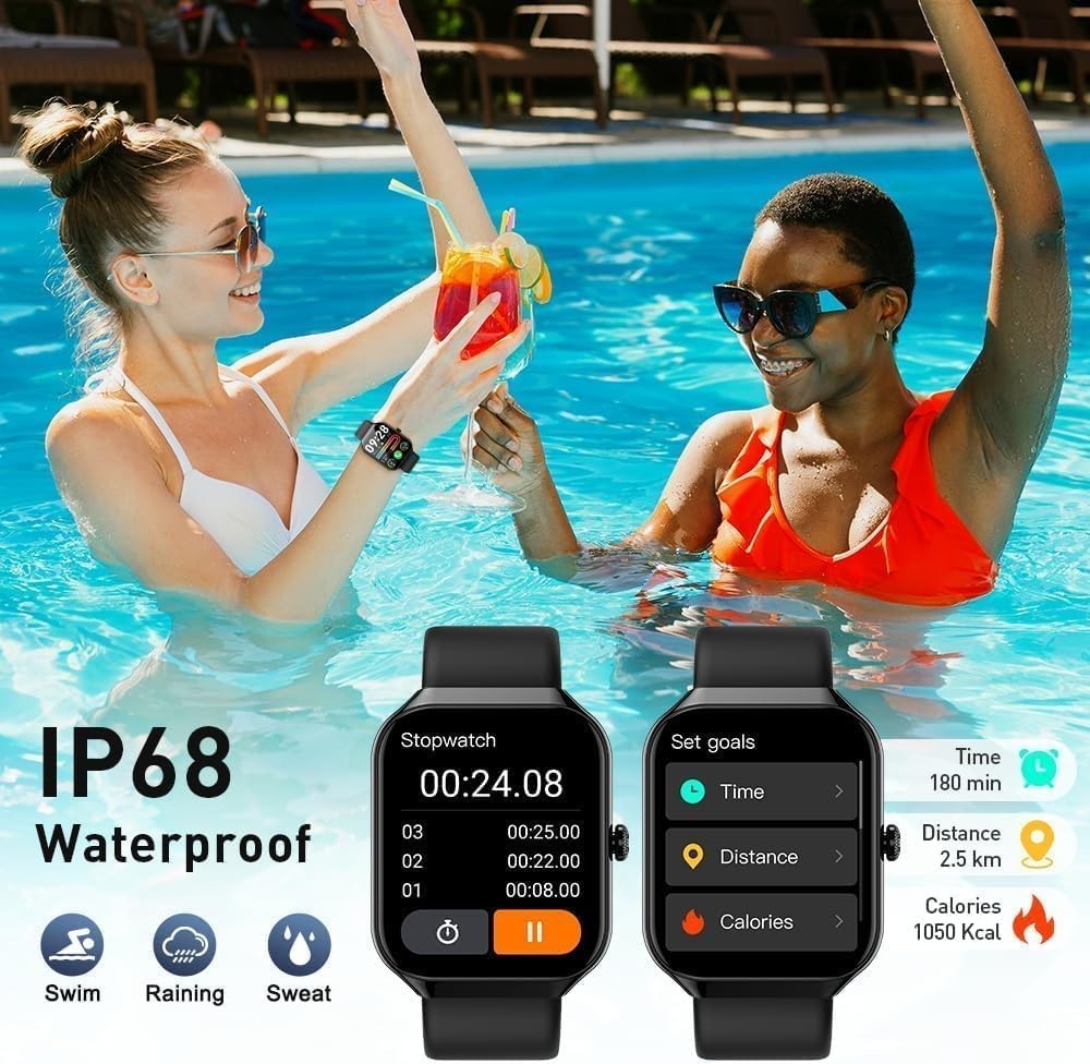 Smart Watch for Men Women(Answer/Make Call), 1.96″ HD Smartwatch 2025 Fitness