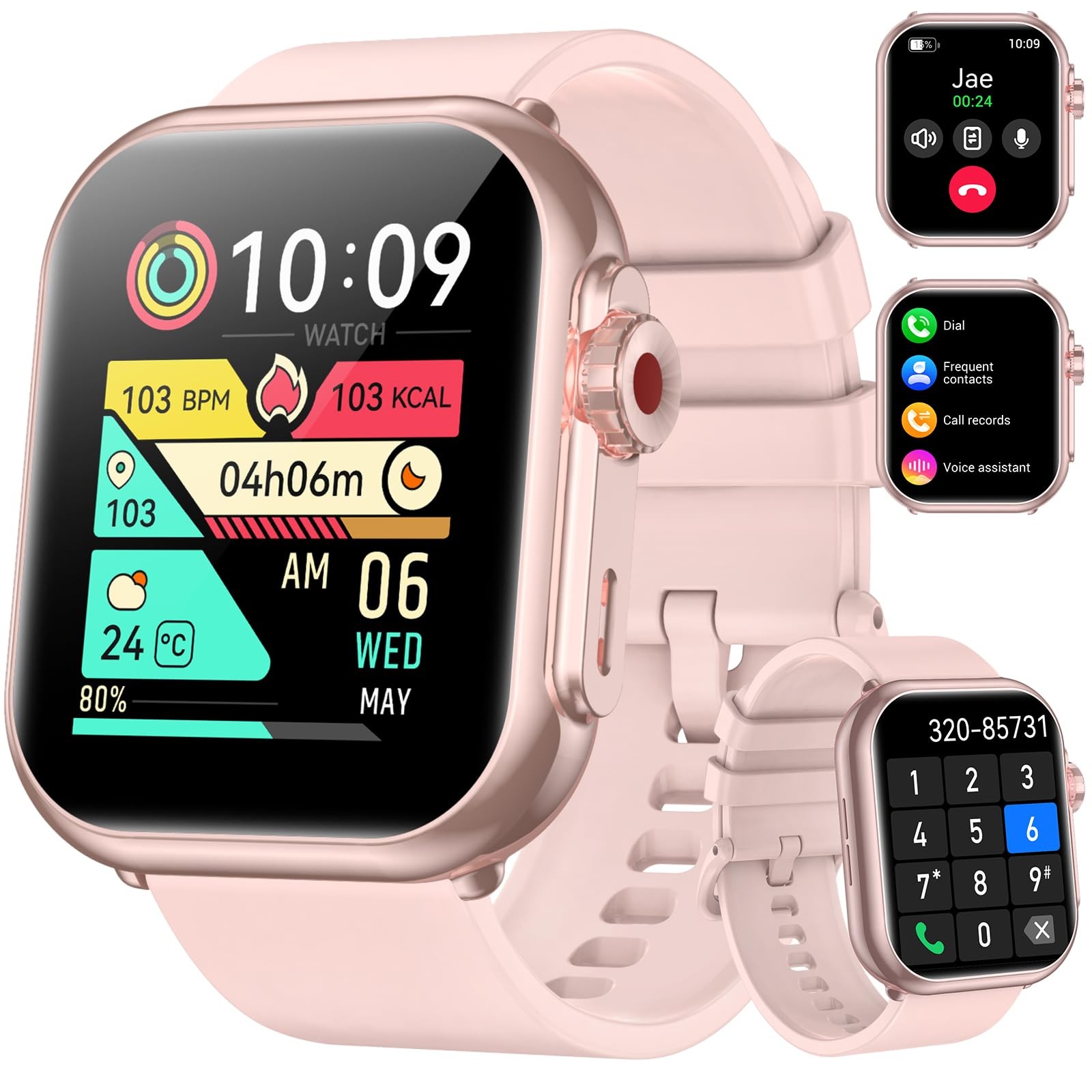 Smart Watch for Men Women, 1.85″ HD Fitness Tracker (Answer/Make Call), 1000 …