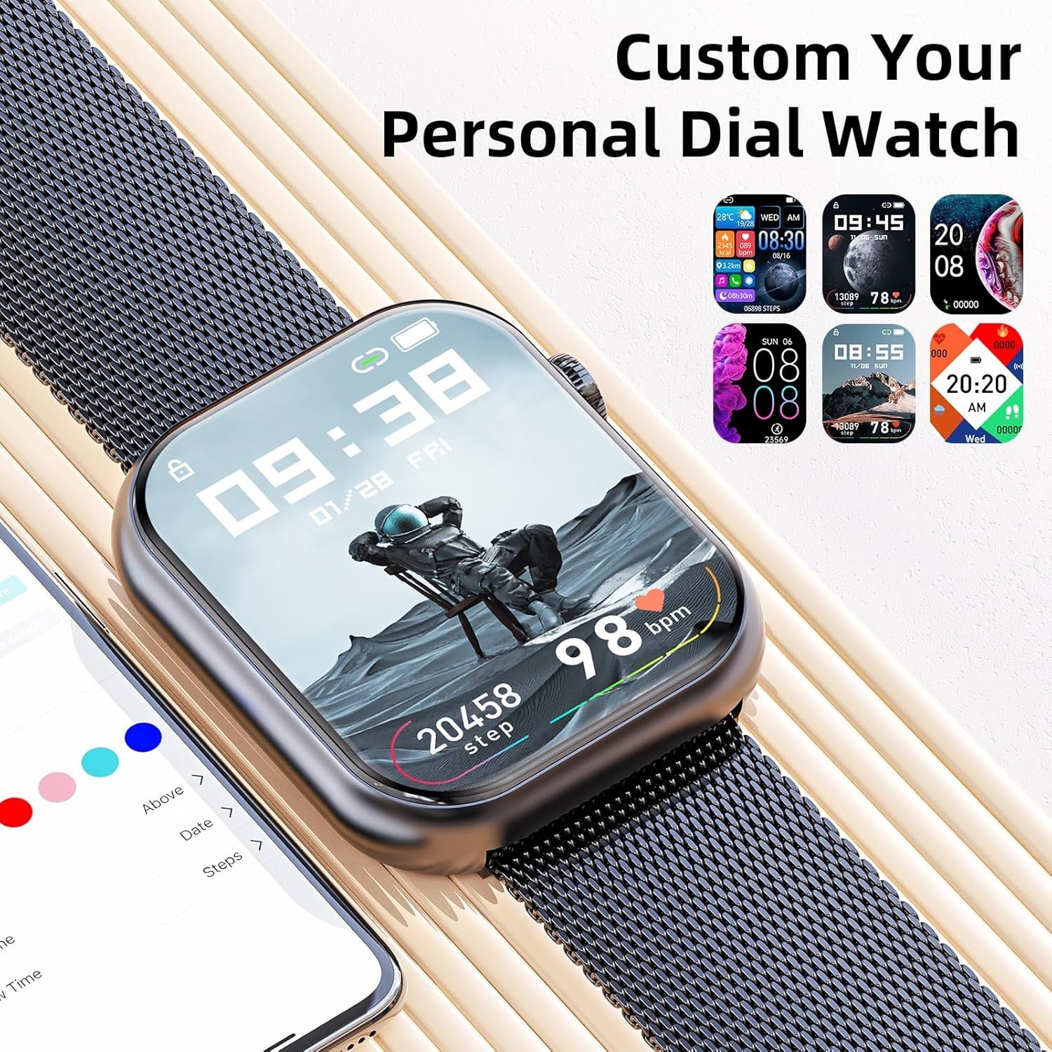 Women’s Smart Watch Bluetooth SmartWatch For Apple iPhone iOS and Android