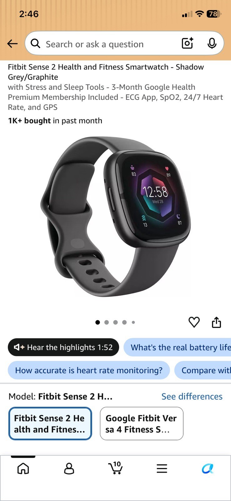 Fitbit Sense 2 Smartwatch & Accessories