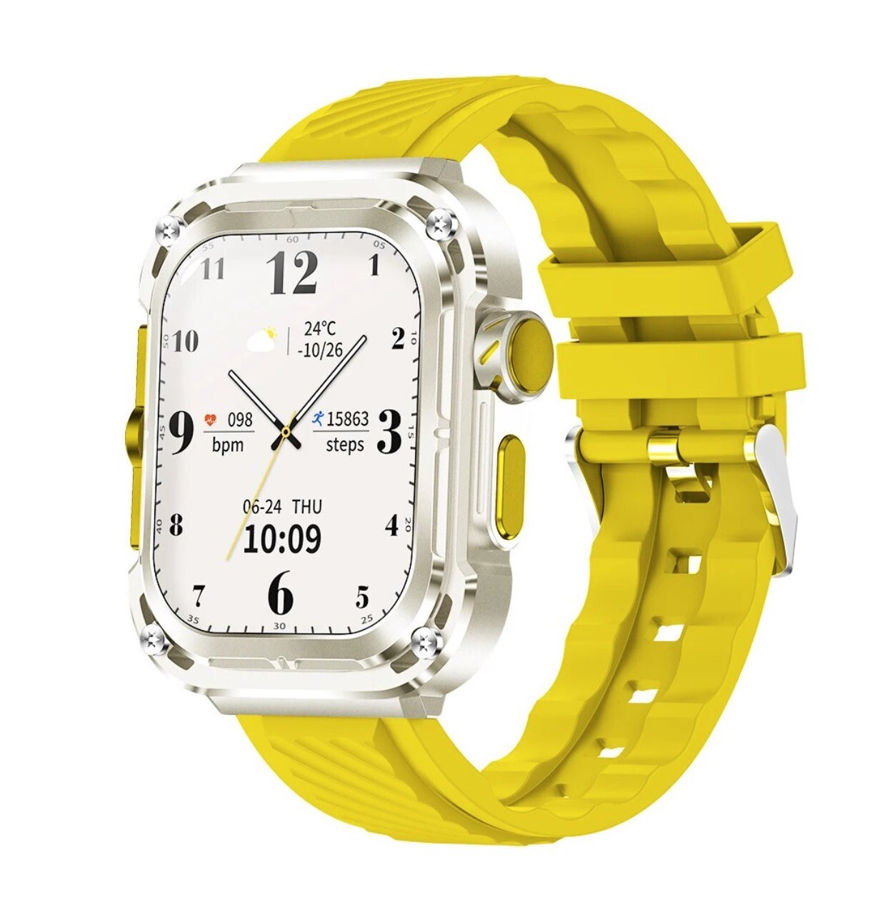 Z85 MAX Smart Watch – Yellow Band – Easily Change Watch Face