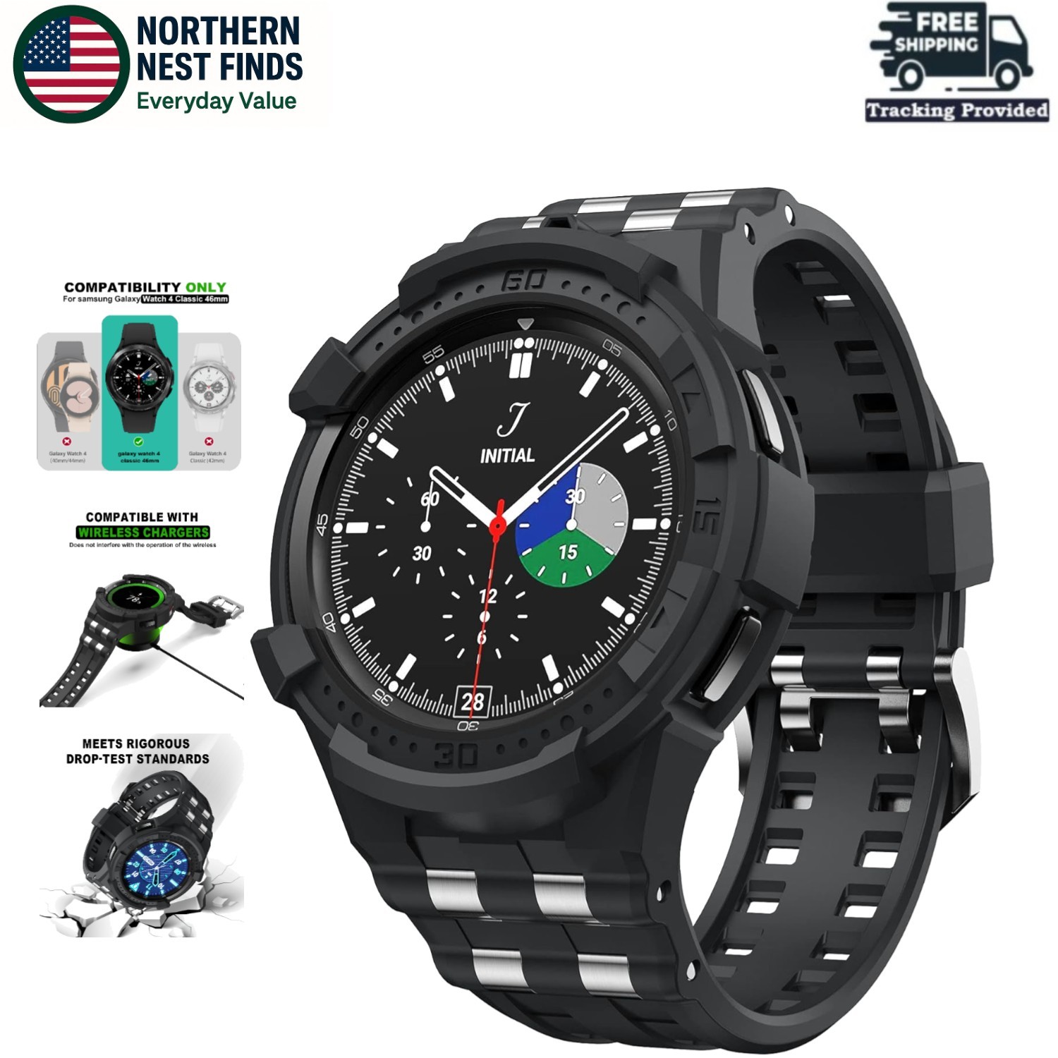 Adjustable TPU Band Case for Galaxy Watch 4 Classic 46mm – Stylish Protection