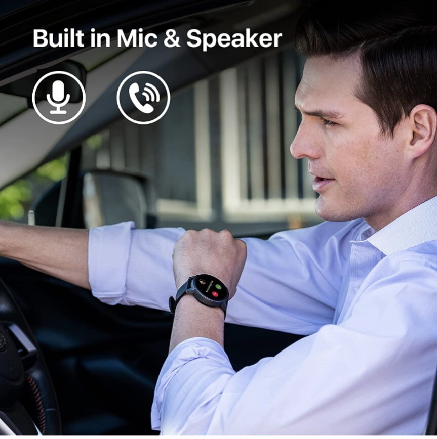 Mobvoi TicWatch E3 47mm Polycarbonate Case with Silicone Strap – Panther Black