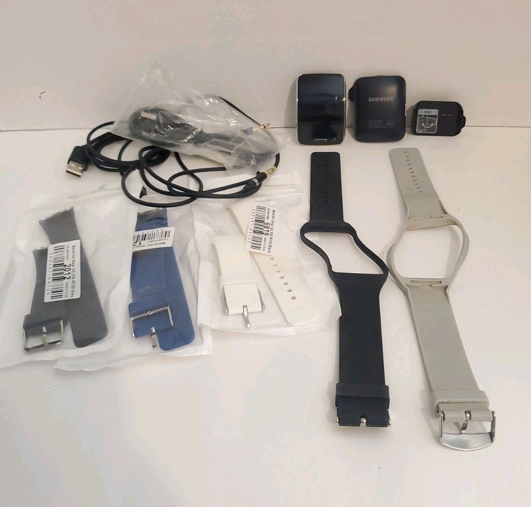 Samsung Galaxy Gear S SM-R750A Curved Super Smart Watch – Black WORKS – READ
