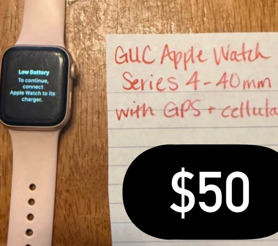 Apple Watch Series 4 40 mm Aluminum Case with Pink Sport Band (GPS/Cellular)