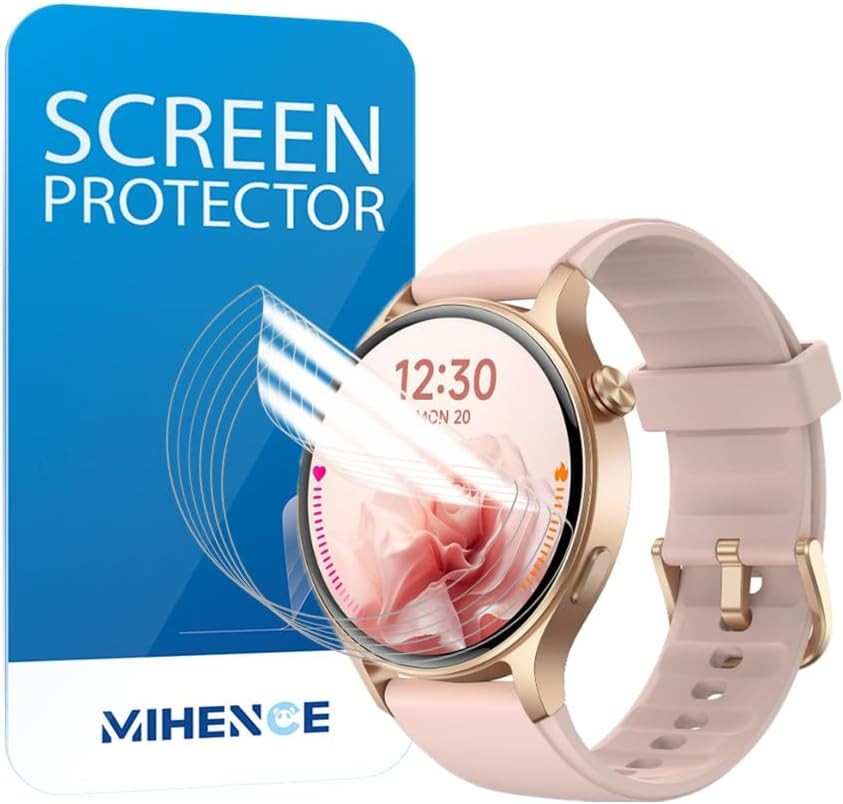 6 Pack of HD TPU Screen Protectors for 1.3″ AR-01 / GTX18 Smart Watches