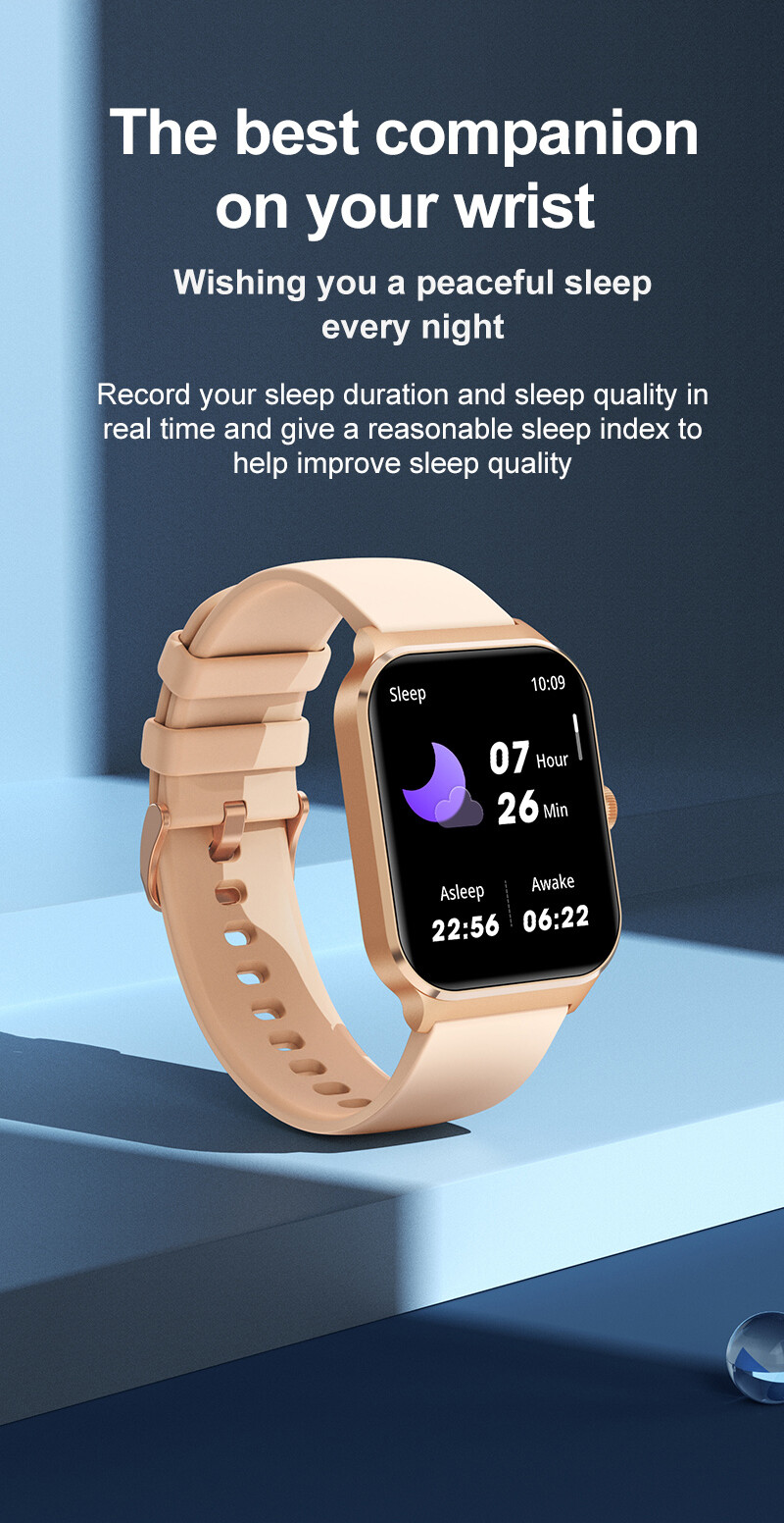 1.96inch Bluetooth Smart Watch Sleep Monitor 100 Sport Models Women Men Bracelet