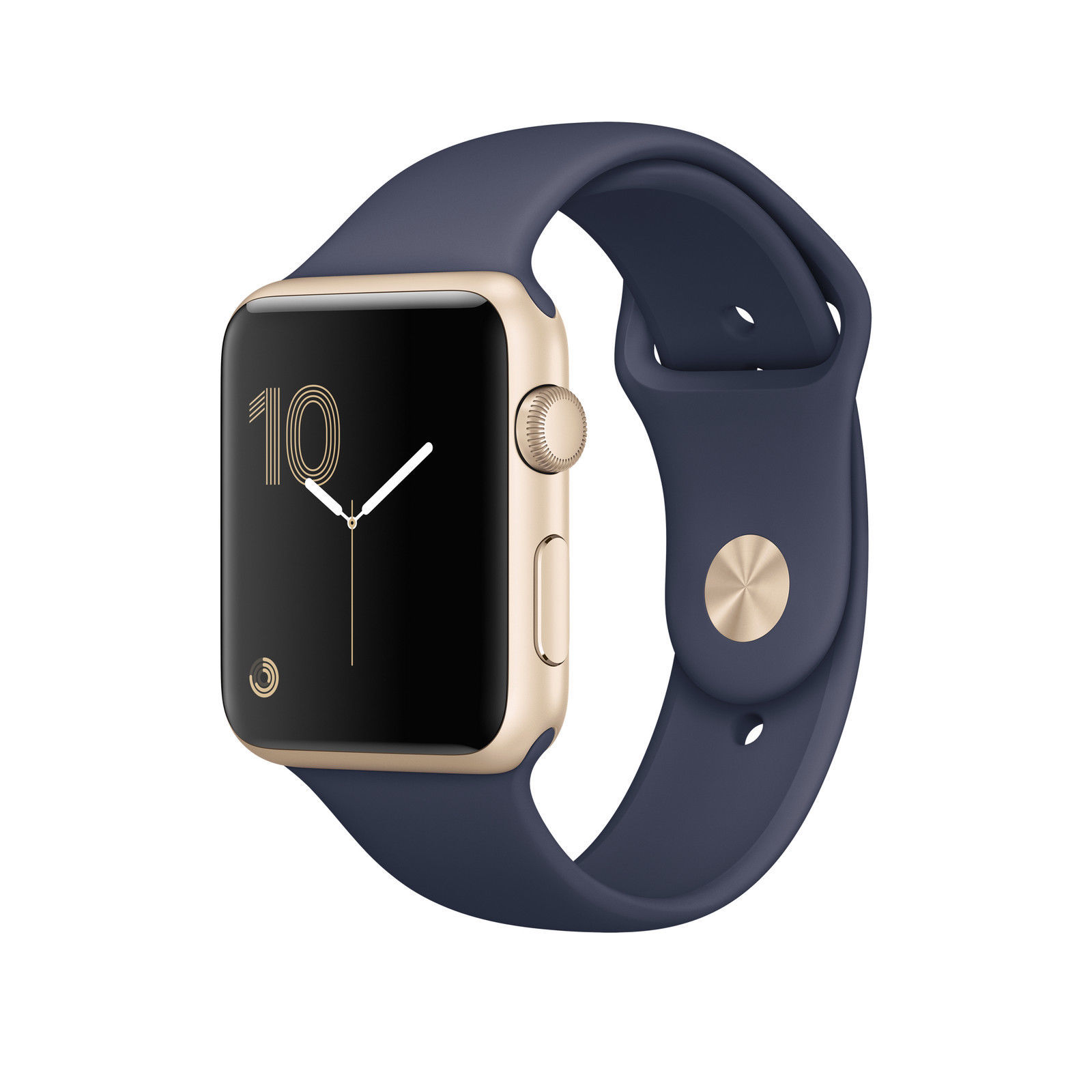 Apple Watch Series 2 42mm (Gold Aluminum Case, Midnight Blue Sport Band) MQ152LL