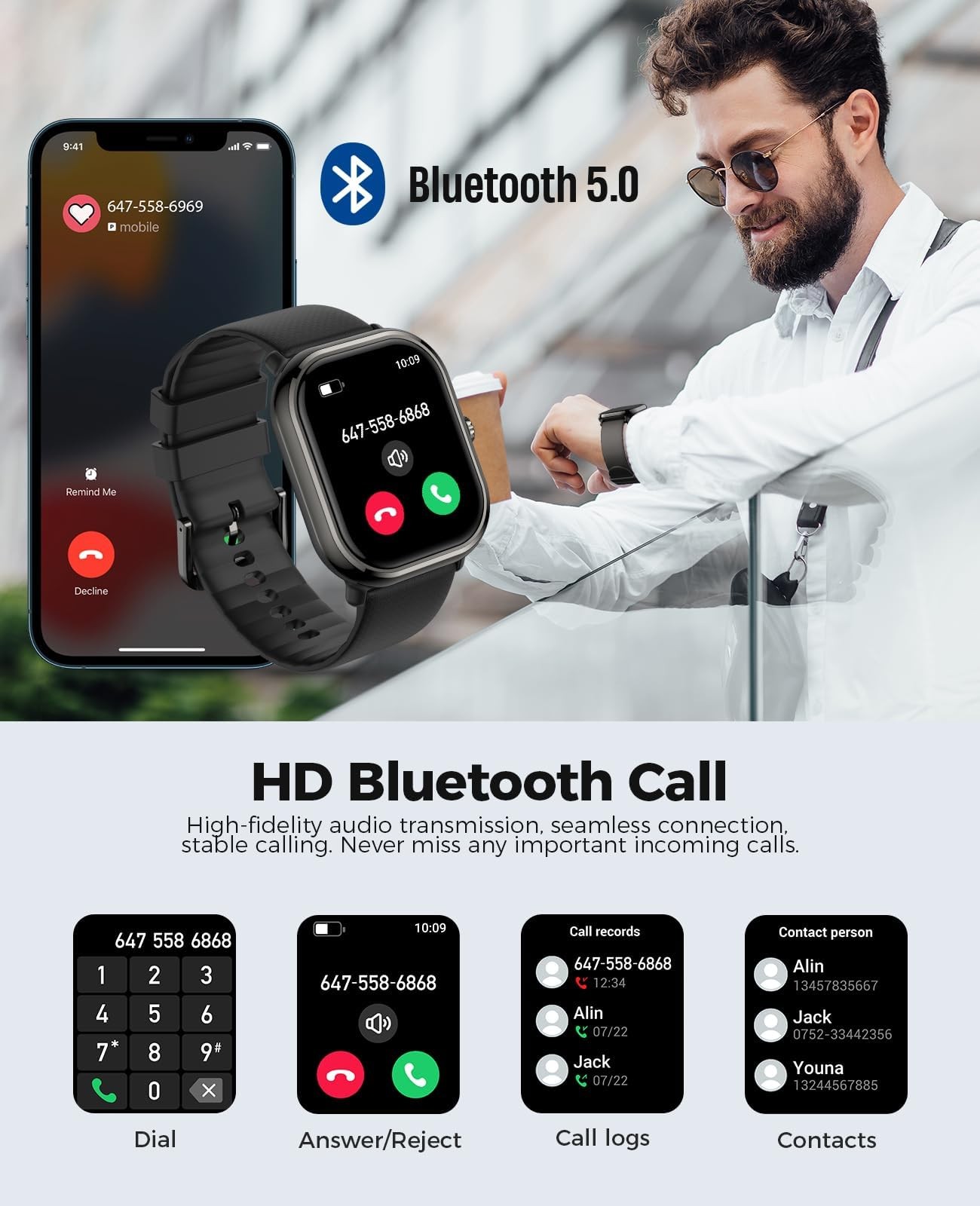 Limtzopy Smartwatchanswer/Make Call Amoled Smart Watches For Women 100 Sport