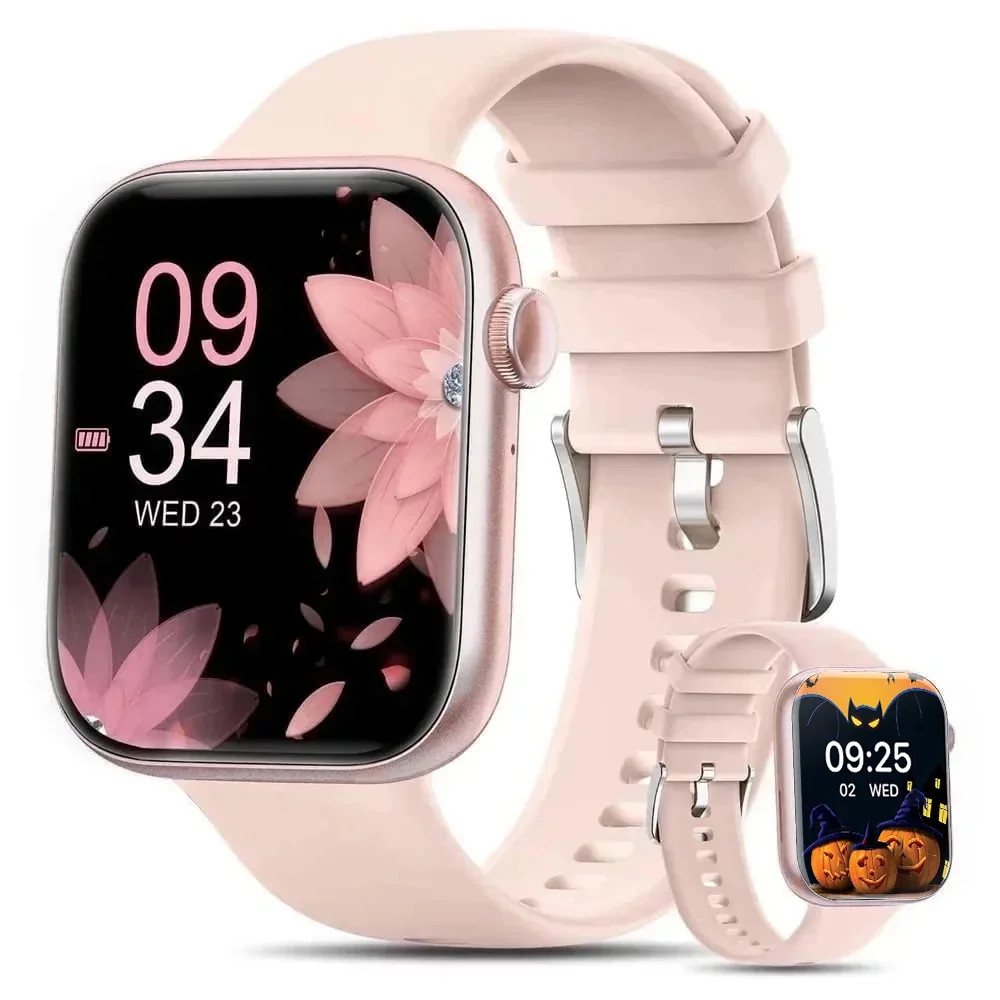 1.85-Inch Men Womens Smartwatch,With Bluetooth Answer/Make Calls/120+Sports Mode