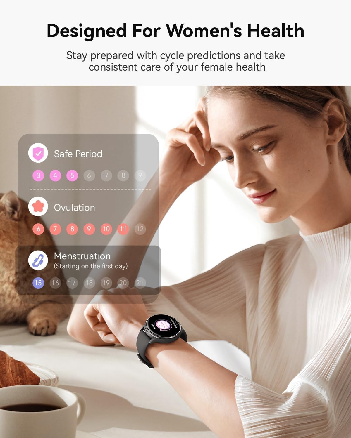 Smart Watch for Men Women: Bluetooth Calling Fitness Tracker with 1.27″ Touchscr