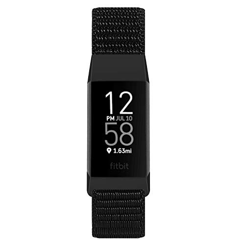 1 Pack Nylon Watch Band Compatible with Fitbit Charge 4/3/SE Soft Sport Strap fo