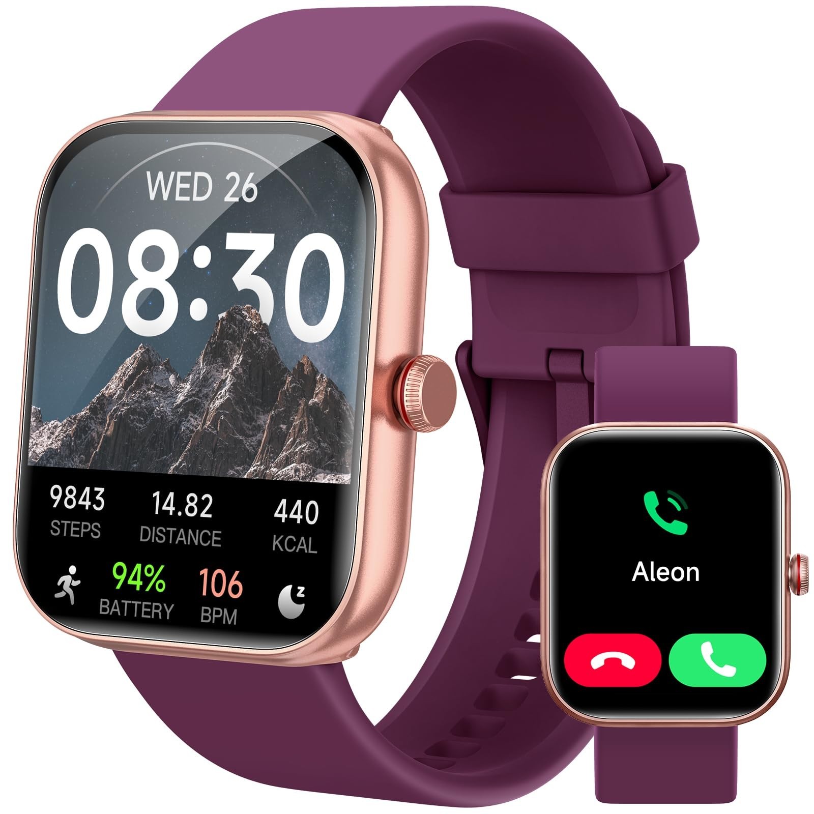 Smart Watch for Men & Women, 1.91″ HD Fitness Tracker, Bluetooth, IP68 Waterproo