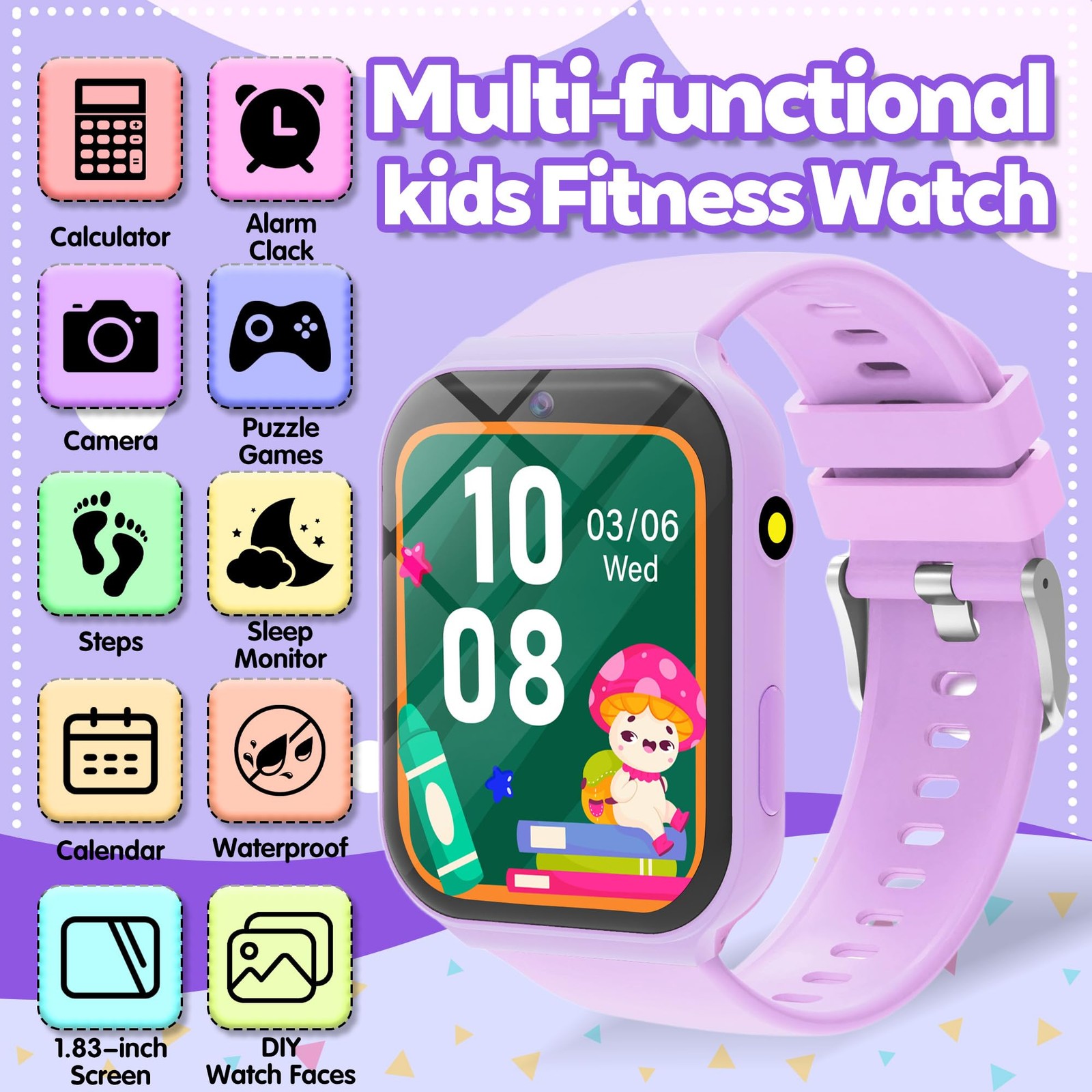 for , with 18 Puzzle Games, 1.83″ HD Touch Screen Fitness Tracker Pedometer S…