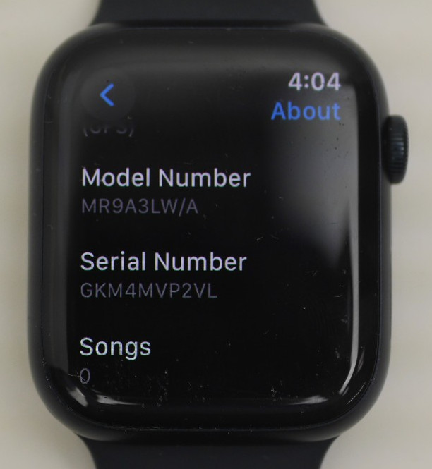 Apple Watch Series 9 (GPS) 64GB 45mm w/Midnight Sport Band M/L (A21507-1 JOO)S1C