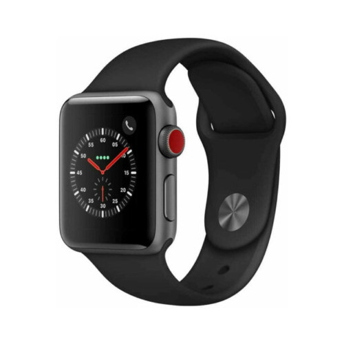 Apple Watch Series 3 38mm GPS Space Gray Black Sport Band – 1 Year Warranty