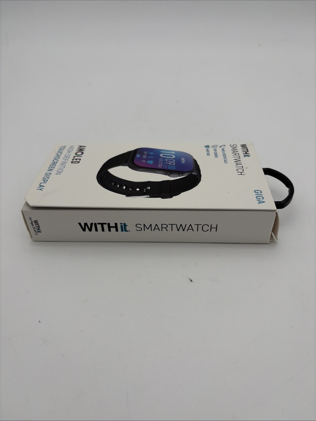 NIB WITHit Giga HD Amoled Touchscreen Smartwatch (42/9002GYBKW) Black