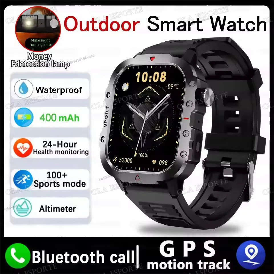 2.01” LED Smartwatch Bluetooth Calling Heart Rate Monitor Multi Sport IP68