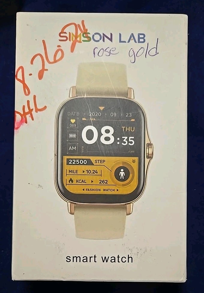 SMART WATCH FITNESS TRACKER WOMEN ANDROID IOS BLUETOOTH Rose Gold