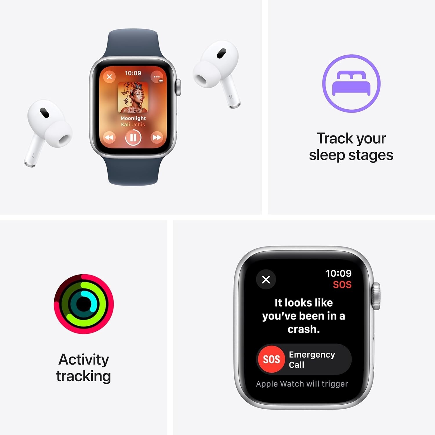 Apple Watch SE2 40mm GPS Midnight Case Midnight Band MNT83LL/A Good