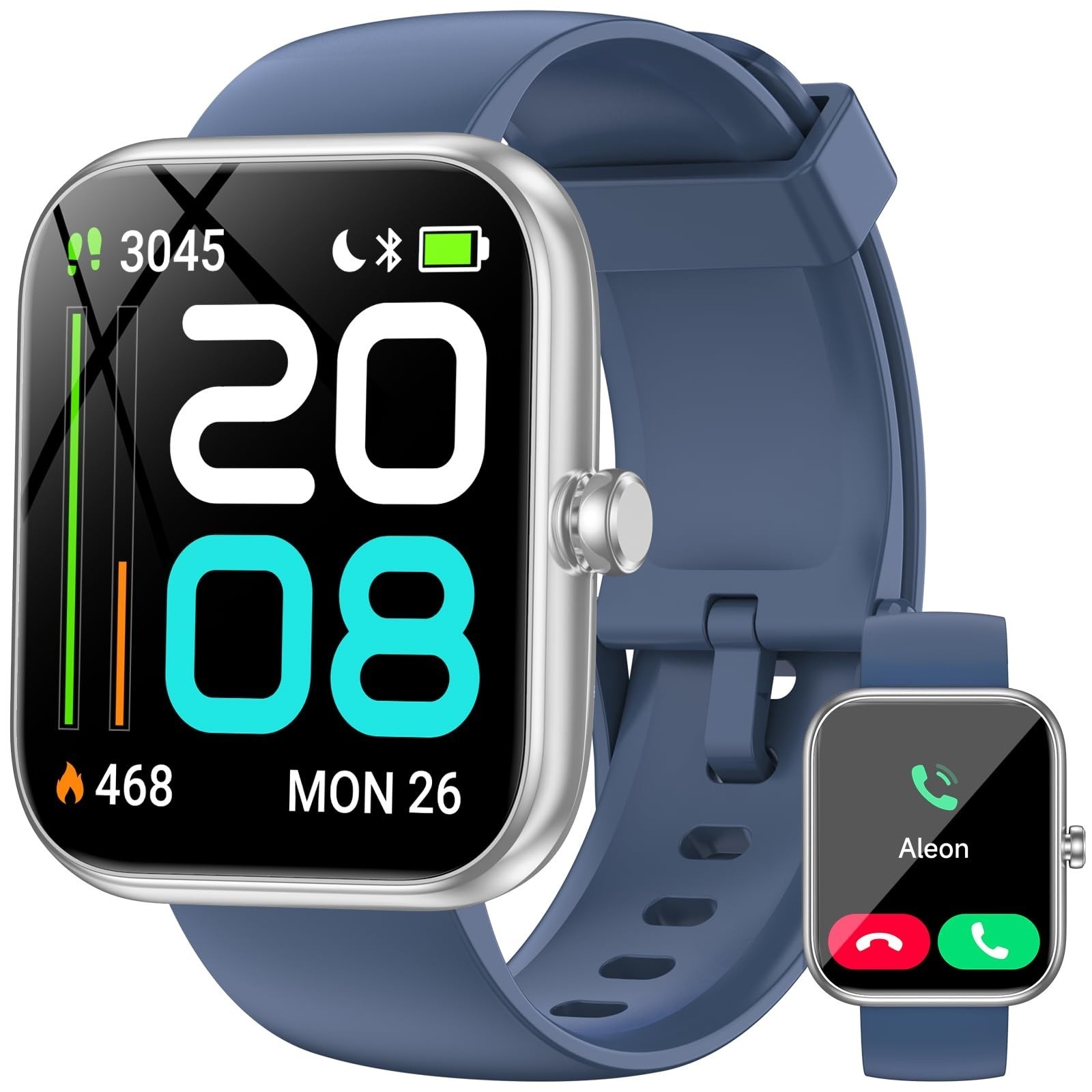 BOOOMIC Smart Watch with Alexa, 1.83″ HD Touchscreen, Waterproof