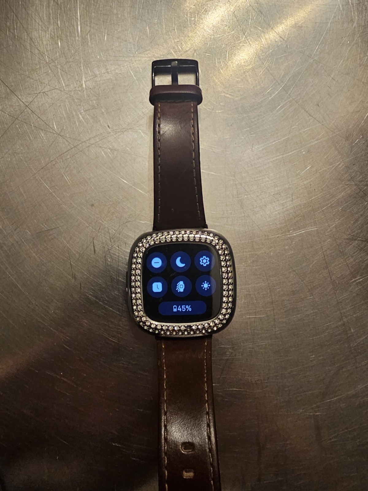 Fitbit Versa 4 Smart watch+rhinestone TPU protection covers