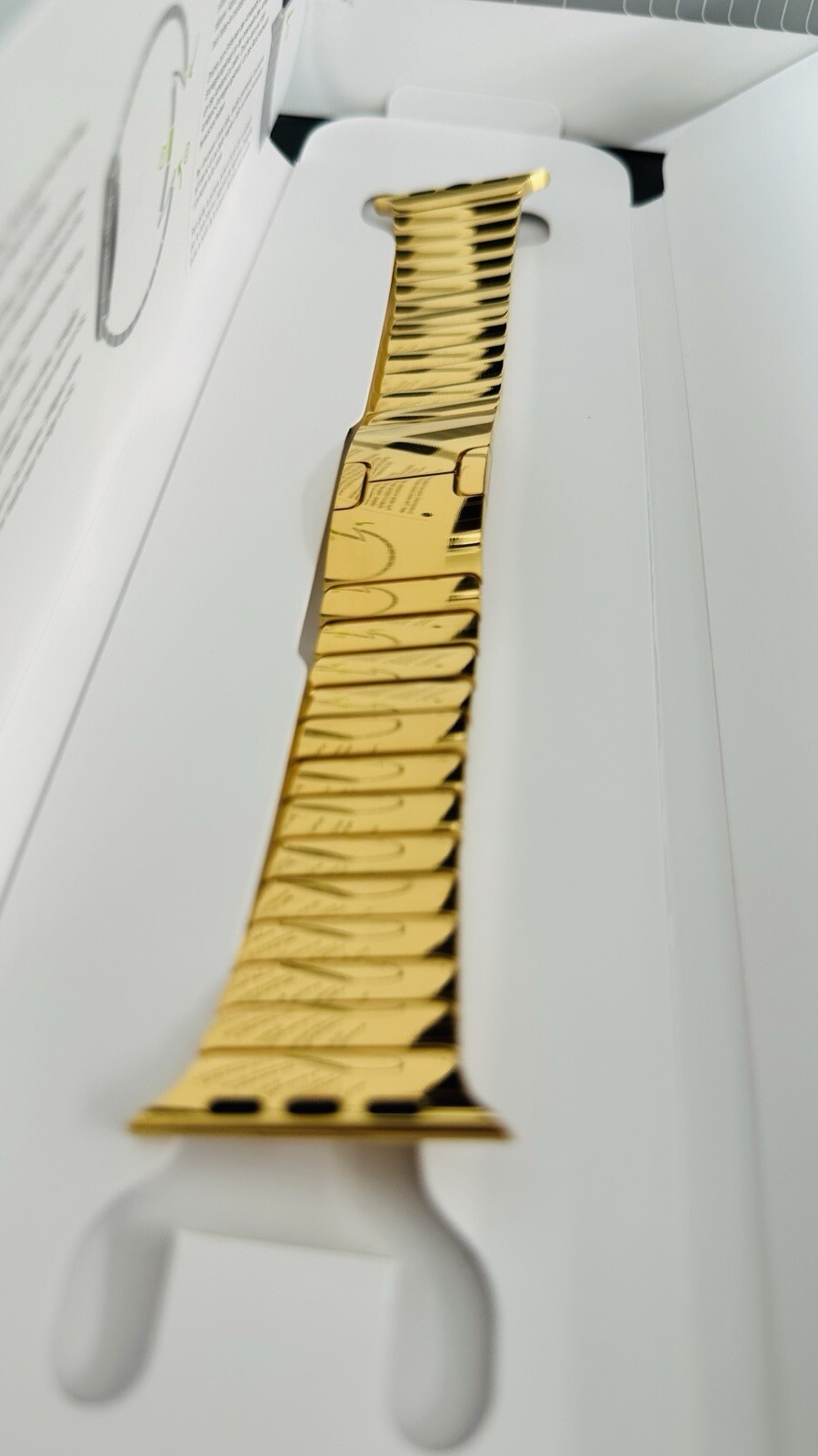 Custom Anodized Bright Gold 46MM Apple Watch SERIES 10 Apple Gold Polished LinkB