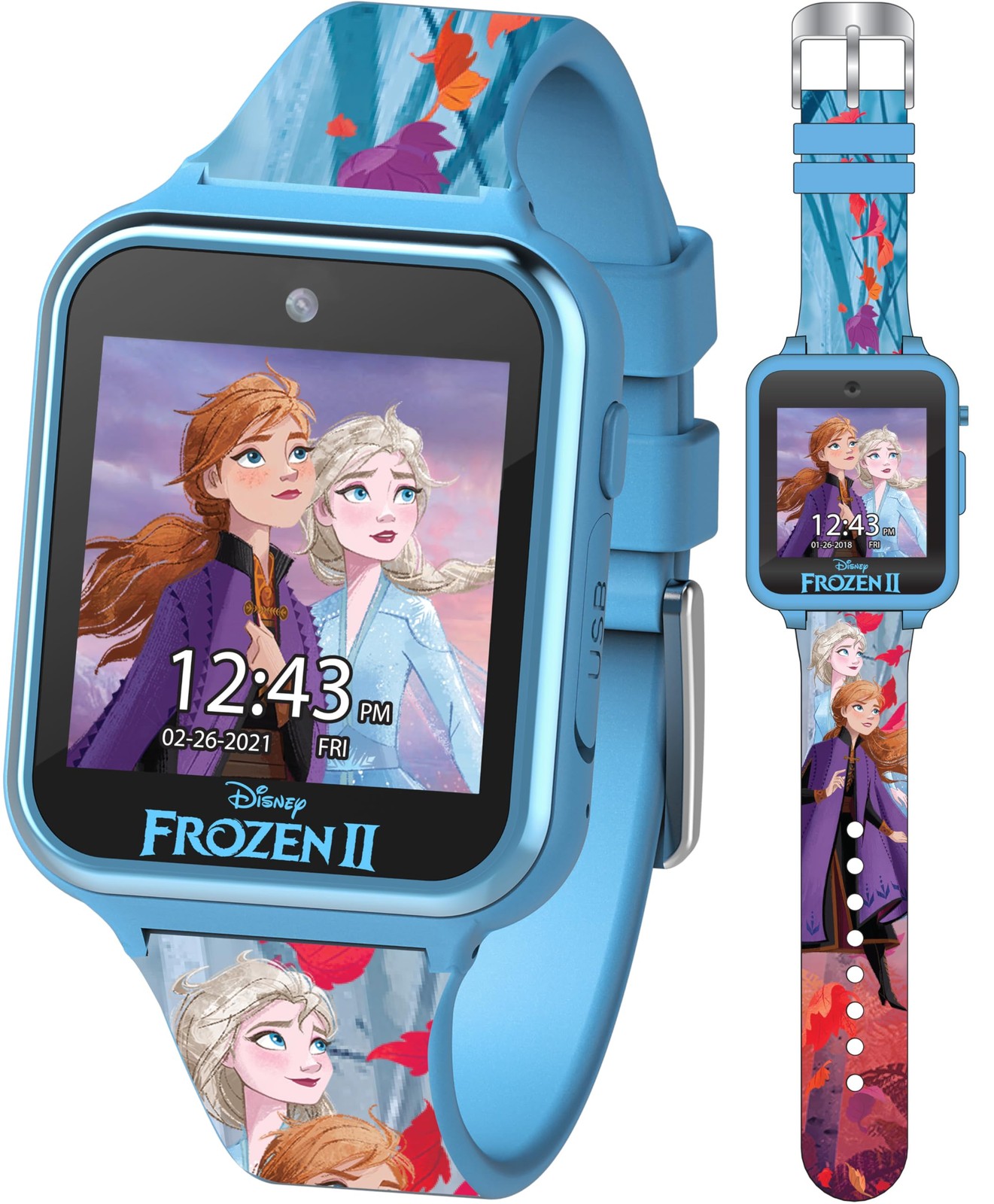 Frozen II Kids Smartwatch – Interactive Touchscreen with 10 KIDS, Turquoise 3