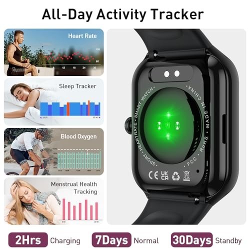 2026 Smartwatch for Men & Women – 1.96″ HD Touch, BT5.4 Call, Fitness Tracker, I