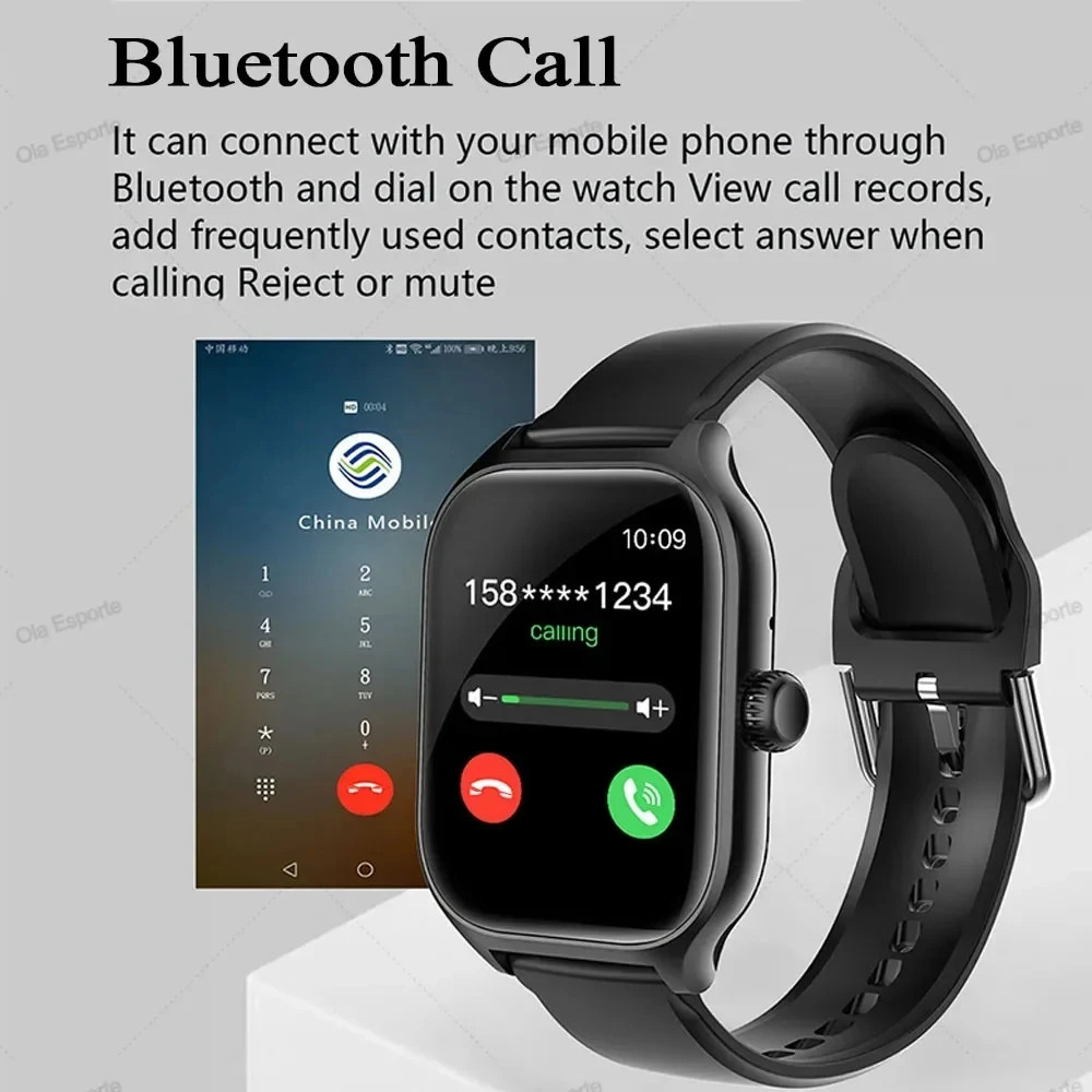 Smart Watch Bluetooth Call 2.01″ HD Screen Heart Rate Monitor Fitness Tracker