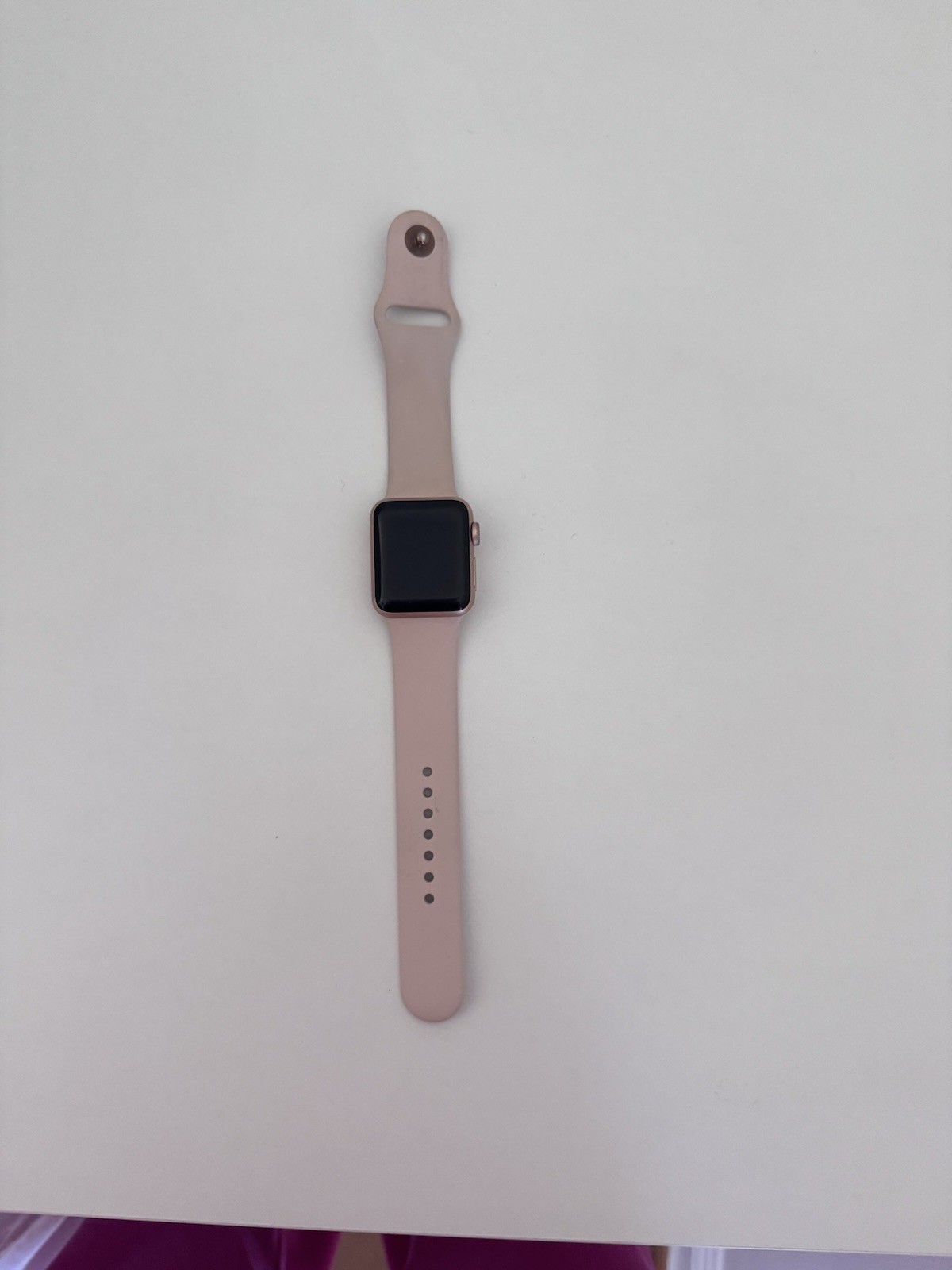 Apple Watch Series 3 – 38 MM Rose Gold with Pink Sand Sport Band
